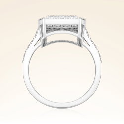 0,89 Karat Kolu Taşlı Baget Pırlanta Yüzük - 3