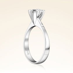 D Renk 0,90 Karat HRD Sertifikalı Tektaş Pırlanta Yüzük - 2