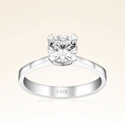 G Renk 0,90 Karat HRD Sertifikalı Tektaş Pırlanta Yüzük - 1