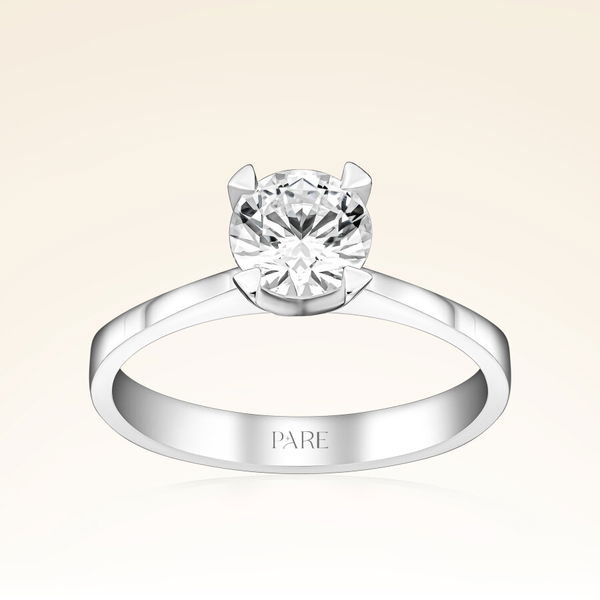 G Renk 0,90 Karat HRD Sertifikalı Tektaş Pırlanta Yüzük - Pare Pırlanta