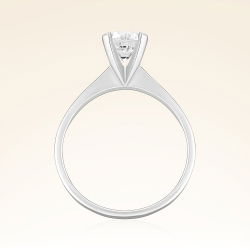 G Renk 0,90 Karat HRD Sertifikalı Tektaş Pırlanta Yüzük - 3