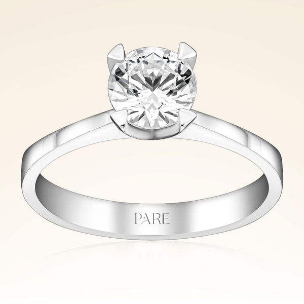 G Renk 0,90 Karat HRD Sertifikalı Tektaş Pırlanta Yüzük - Pare Pırlanta