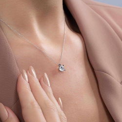 0,90 Karat Tektaş Pırlanta Kolye - PR00496 - 3