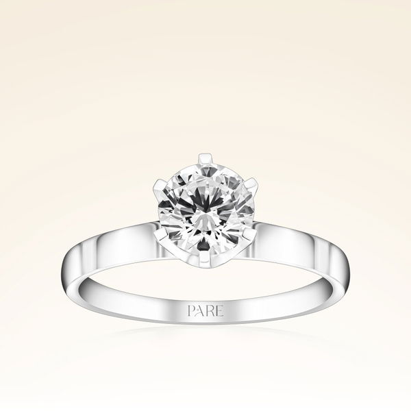 G Renk 0,90 Karat HRD Sertifikalı Tektaş Pırlanta Yüzük - Pare Pırlanta