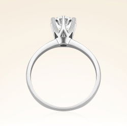 G Renk 0,90 Karat HRD Sertifikalı Tektaş Pırlanta Yüzük - 3