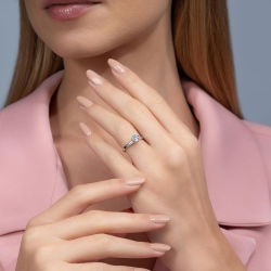 G Renk 0,90 Karat HRD Sertifikalı Tektaş Pırlanta Yüzük - 4