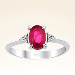 0,90 Karat Yakut Pırlanta Yüzük - PR00762 - 1