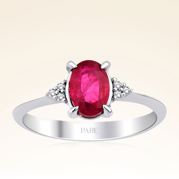 0,90 Karat Yakut Pırlanta Yüzük - Pare Pırlanta