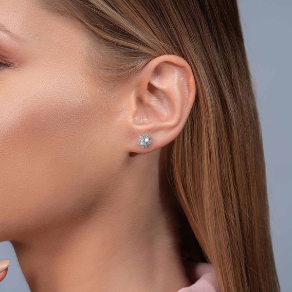 0,91 Karat Tektaş Pırlanta Küpe - Pare Pırlanta