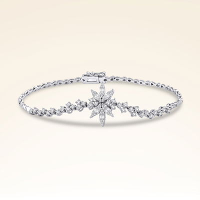 0,94 Karat Pırlantalı Baget Bileklik - Pare Pırlanta