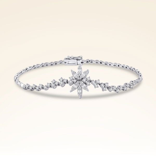 0,94 Karat Pırlantalı Baget Bileklik - Pare Pırlanta