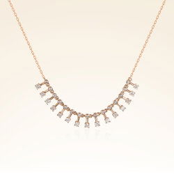 0,94 Karat Pırlantalı Rose Trend Kolye - 1