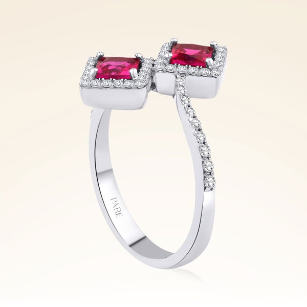 0,95 Karat Yakut Pırlanta Yüzük - Pare Pırlanta