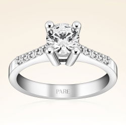 0,98 Karat Kolu Taşlı Tektaş Pırlanta Yüzük - PR01182 - 1