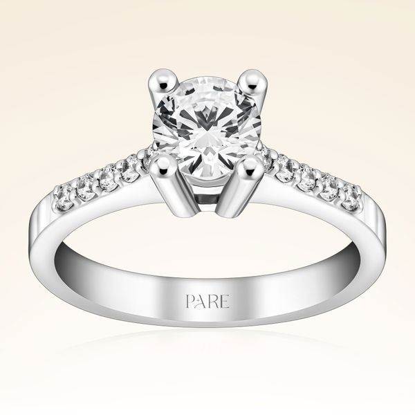 0,98 Karat Kolu Taşlı Tektaş Pırlanta Yüzük - Pare Pırlanta