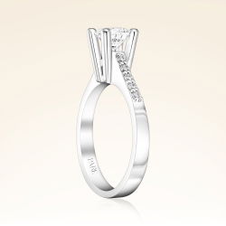 0,98 Karat Kolu Taşlı Tektaş Pırlanta Yüzük - PR01182 - 2