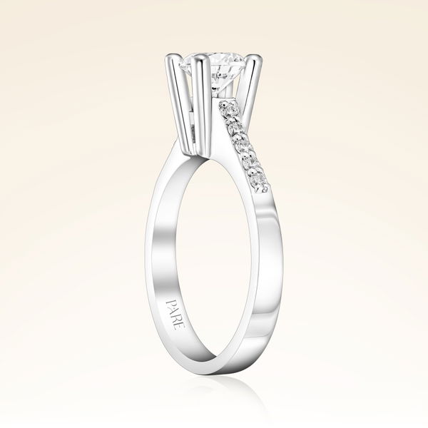 0,98 Karat Kolu Taşlı Tektaş Pırlanta Yüzük - Pare Pırlanta