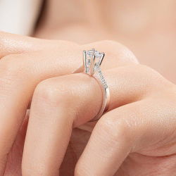 0,98 Karat Kolu Taşlı Tektaş Pırlanta Yüzük - PR01182 - 6