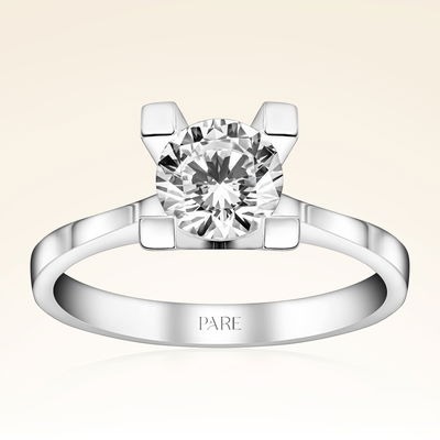 E Renk 1,00 Karat HRD Sertifikalı Tektaş Pırlanta Yüzük - Pare Pırlanta