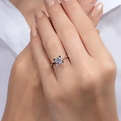 E Renk 1,00 Karat HRD Sertifikalı Tektaş Pırlanta Yüzük - 5