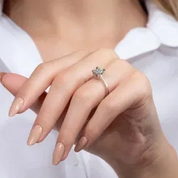 E Renk 1,00 Karat HRD Sertifikalı Tektaş Pırlanta Yüzük - 6