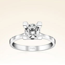 G Renk 1,00 Karat HRD Sertifikalı Tektaş Pırlanta Yüzük - 1