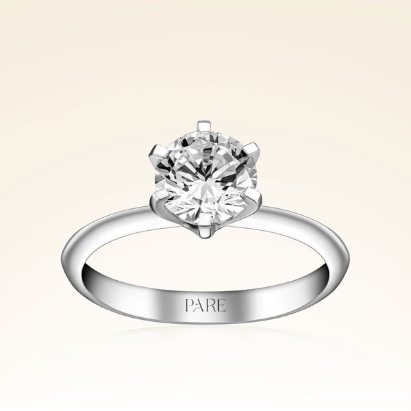 D Renk 1,00 Karat HRD Sertifikalı Tektaş Pırlanta Yüzük - Pare Pırlanta