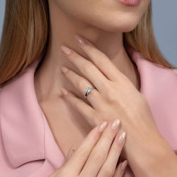 E Renk 1,00 Karat HRD Sertifikalı Tektaş Pırlanta Yüzük - 4