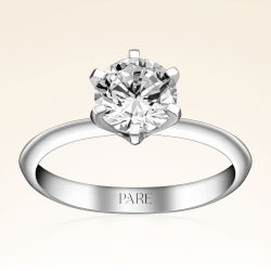 H Renk 1,00 Karat HRD Sertifikalı Tektaş Pırlanta Yüzük - 1