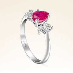 1,00 Karat Pırlantalı Yakut Yüzük - PR00594 - 2