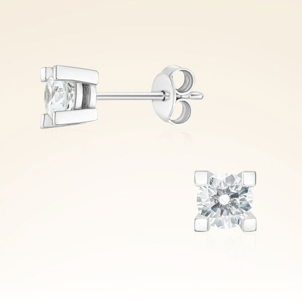 1,00 Karat Tektaş Pırlanta Küpe - Pare Pırlanta