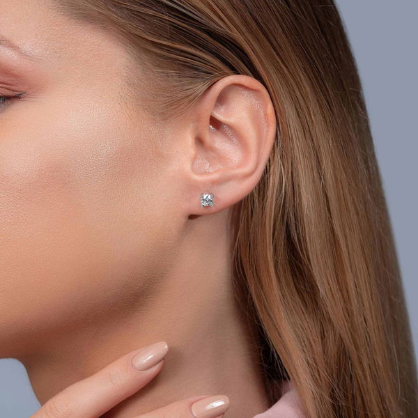 1,00 Karat Tektaş Pırlanta Küpe - Pare Pırlanta