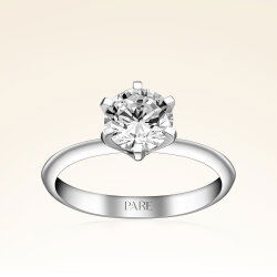 G Renk 1,00 Karat HRD Sertifikalı Tektaş Pırlanta Yüzük - 1