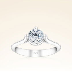 G Renk 1,00 Karat HRD Sertifikalı Tektaş Pırlanta Yüzük - 1