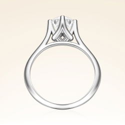 G Renk 1,00 Karat HRD Sertifikalı Tektaş Pırlanta Yüzük - 3