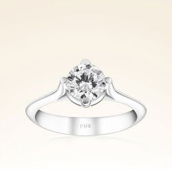 G Renk 1,00 Karat HRD Sertifikalı Tektaş Pırlanta Yüzük - 1