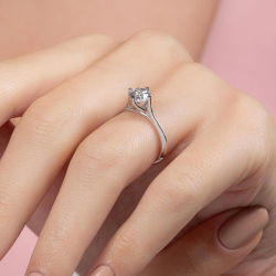 G Renk 1,00 Karat HRD Sertifikalı Tektaş Pırlanta Yüzük - PR00684-H40 - 7