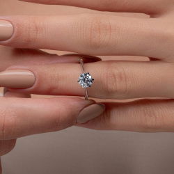 G Renk 1,00 Karat GIA Sertifikalı Tektaş Pırlanta Yüzük - 7