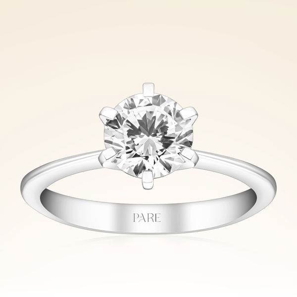 G Renk 1,00 Karat HRD Sertifikalı Tektaş Pırlanta Yüzük - Pare Pırlanta