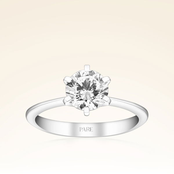 G Renk 1,00 Karat HRD Sertifikalı Tektaş Pırlanta Yüzük - Pare Pırlanta