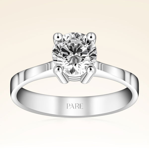 G Renk 1,00 Karat HRD Sertifikalı Tektaş Pırlanta Yüzük - Pare Pırlanta