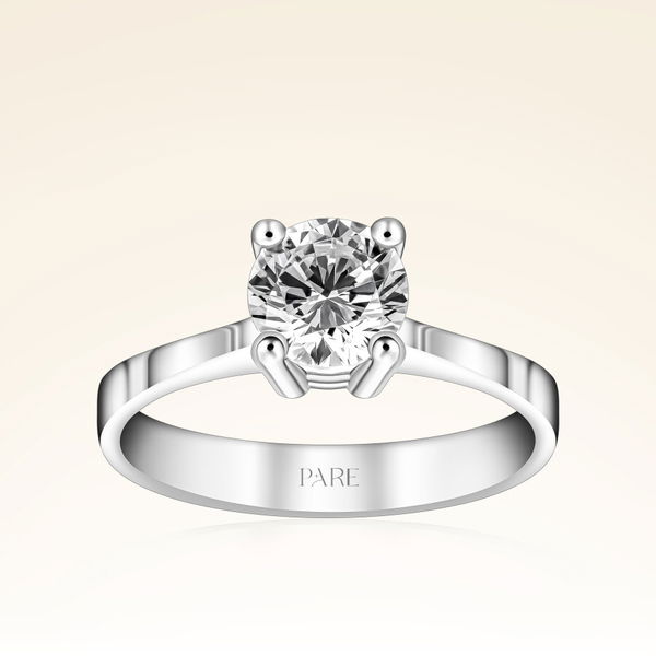 G Renk 1,00 Karat HRD Sertifikalı Tektaş Pırlanta Yüzük - Pare Pırlanta