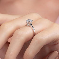 G Renk 1,00 Karat HRD Sertifikalı Tektaş Pırlanta Yüzük - PR00864-H40 - 7