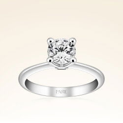 G Renk 1,00 Karat HRD Sertifikalı Tektaş Pırlanta Yüzük - 1