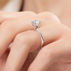 G Renk 1,00 Karat HRD Sertifikalı Tektaş Pırlanta Yüzük - PR01167-H40 - 7