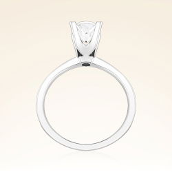 G Renk 1,00 Karat HRD Sertifikalı Tektaş Pırlanta Yüzük - 3