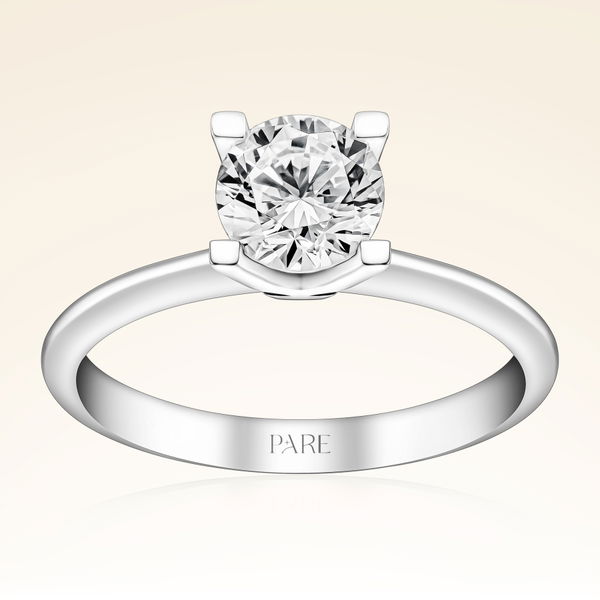 G Renk 1,00 Karat HRD Sertifikalı Tektaş Pırlanta Yüzük - Pare Pırlanta