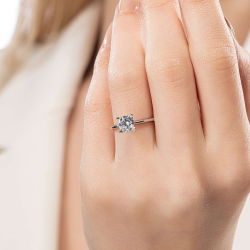 G Renk 1,00 Karat HRD Sertifikalı Tektaş Pırlanta Yüzük - 5