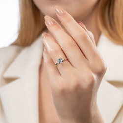 1,00 Karat Tektaş Pırlanta Yüzük - PR01363-H40 - 4