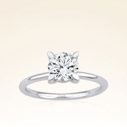 G Renk 1,00 Karat HRD Sertifikalı Tektaş Pırlanta Yüzük - 1